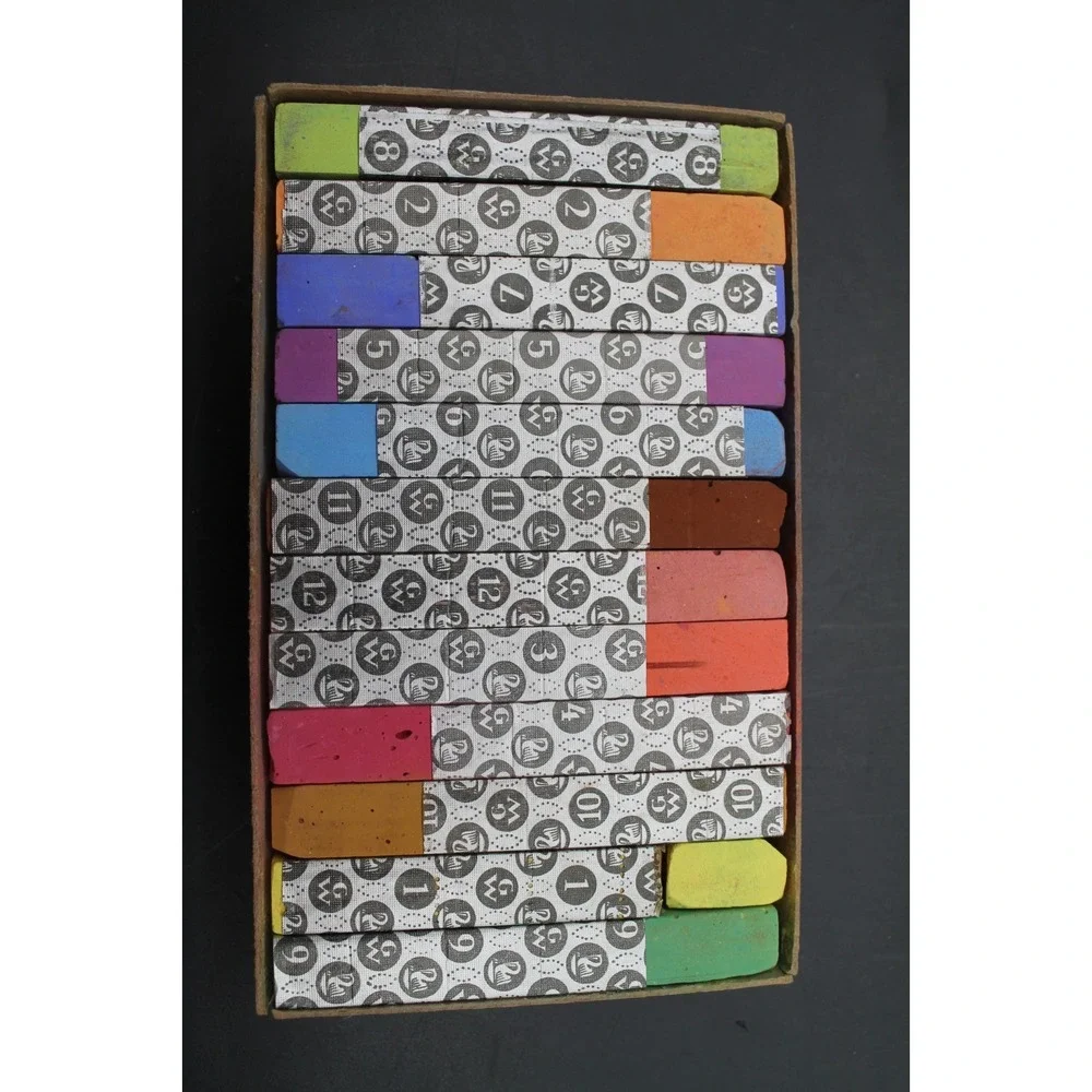 Vintage Pelikan Wandtafel Kreide Colored Blackboard Chalk Germany Box 745 P/12